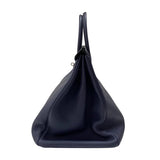 エルメス HERMES バーキン40 パーソナルオーダー Z刻印 ブルーニュイ×カノピ シルバー金具 トゴ レディース ハンドバッグ