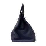 エルメス HERMES バーキン40 パーソナルオーダー Z刻印 ブルーニュイ×カノピ シルバー金具 トゴ レディース ハンドバッグ