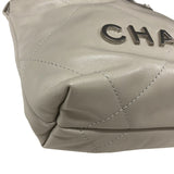 シャネル CHANEL CHANEL22ミニバッグ AS3980 グレー シルバー金具 シャイニーカーフ レディース ショルダーバッグ