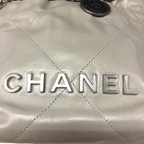 シャネル CHANEL CHANEL22ミニバッグ AS3980 グレー シルバー金具 シャイニーカーフ レディース ショルダーバッグ