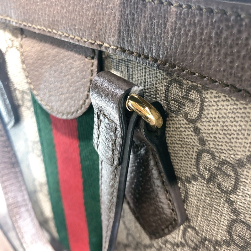 グッチ GUCCI オフィディアスモールトートバッグ 547551 ブラウン　ゴールド金具 GGスプリーム レディース ショルダーバッグ