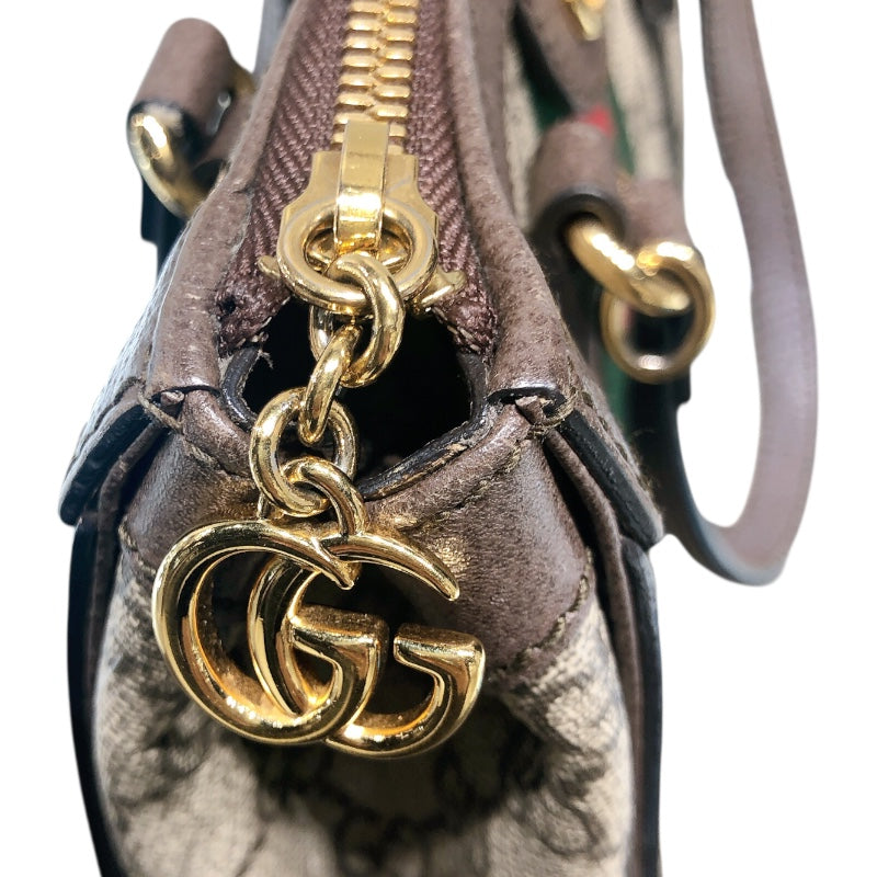 グッチ GUCCI オフィディアスモールトートバッグ 547551 ブラウン　ゴールド金具 GGスプリーム レディース ショルダーバッグ