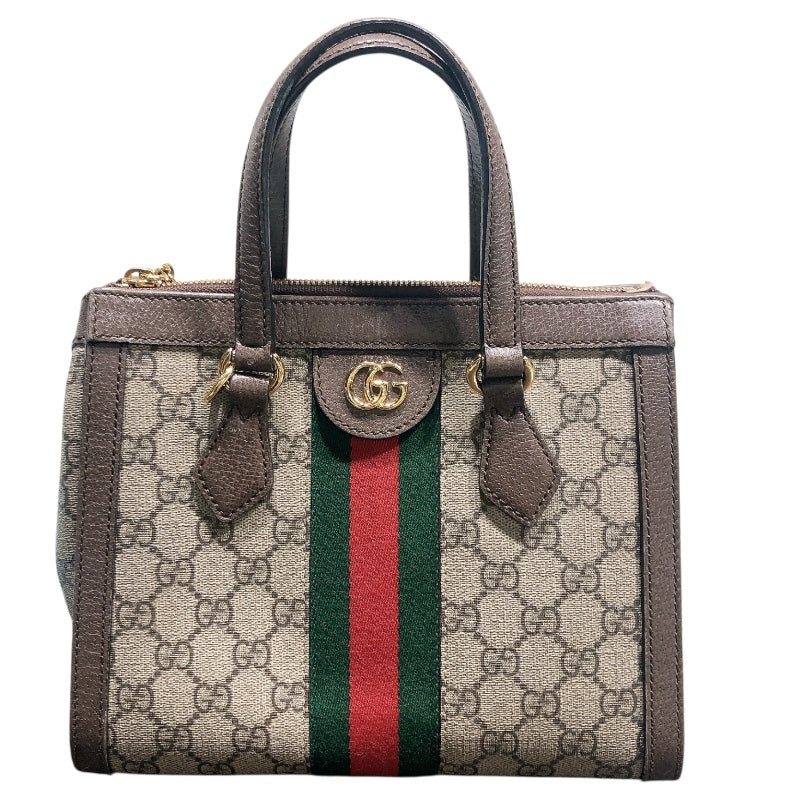 グッチ GUCCI オフィディアスモールトートバッグ 547551 ブラウン　ゴールド金具 GGスプリーム レディース ショルダーバッグ