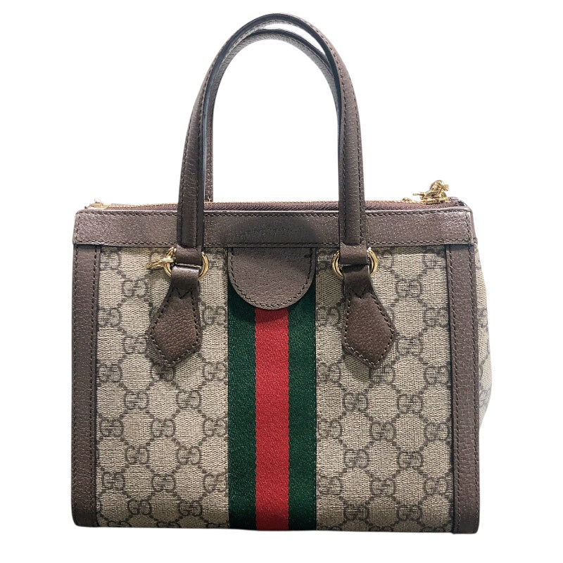 グッチ GUCCI オフィディアスモールトートバッグ 547551 ブラウン　ゴールド金具 GGスプリーム レディース ショルダーバッグ