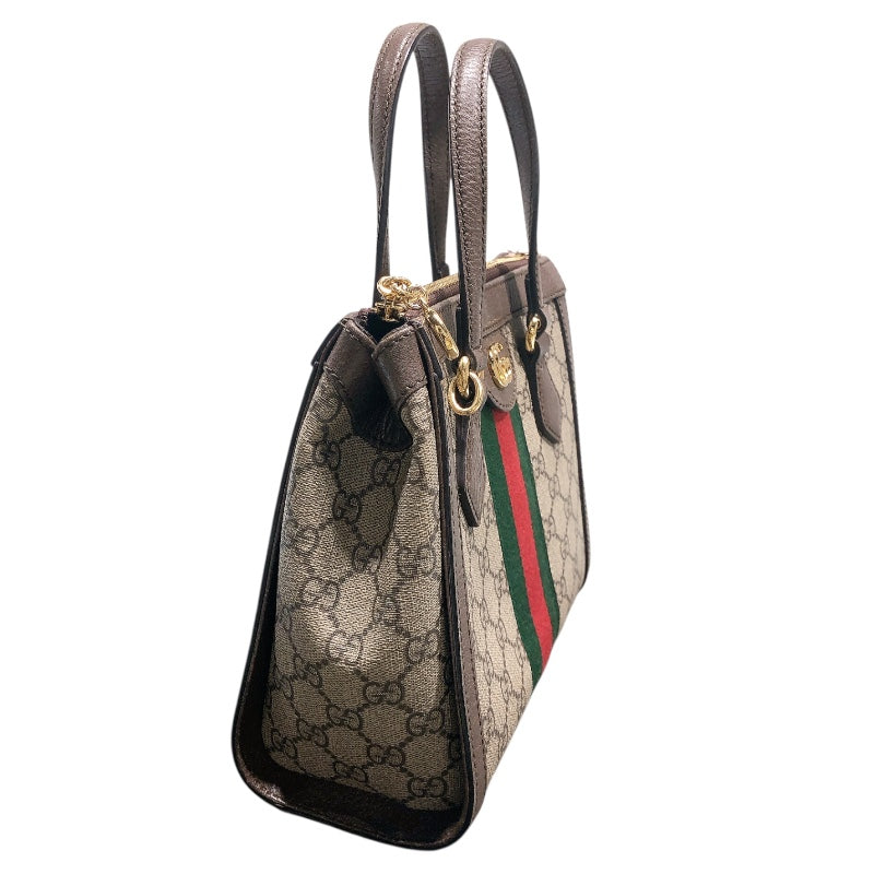 グッチ GUCCI オフィディアスモールトートバッグ 547551 ブラウン　ゴールド金具 GGスプリーム レディース ショルダーバッグ