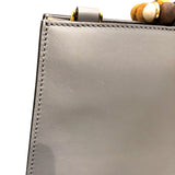 グッチ GUCCI バンブーハンドルハンドバッグ 453764 グレー レザー レディース ハンドバッグ