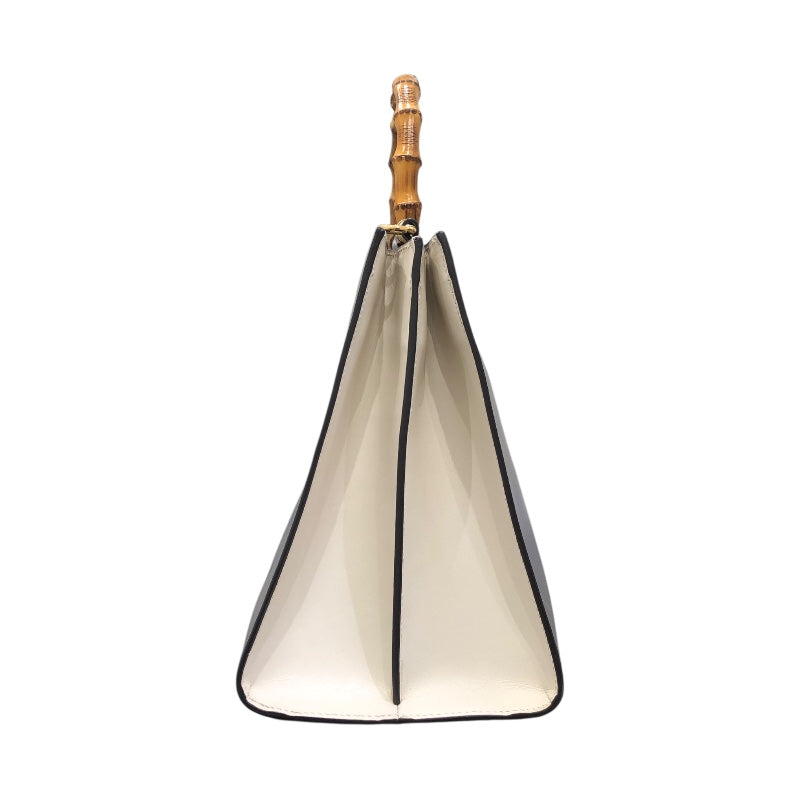 グッチ GUCCI バンブーハンドルハンドバッグ 453764 グレー レザー レディース ハンドバッグ