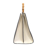 グッチ GUCCI バンブーハンドルハンドバッグ 453764 グレー レザー レディース ハンドバッグ