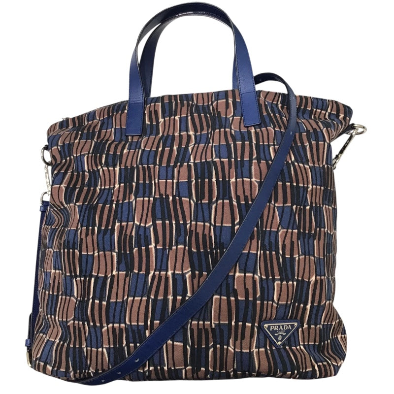 プラダ PRADA ポンディング トートバッグ B2052A ネイビー ナイロン