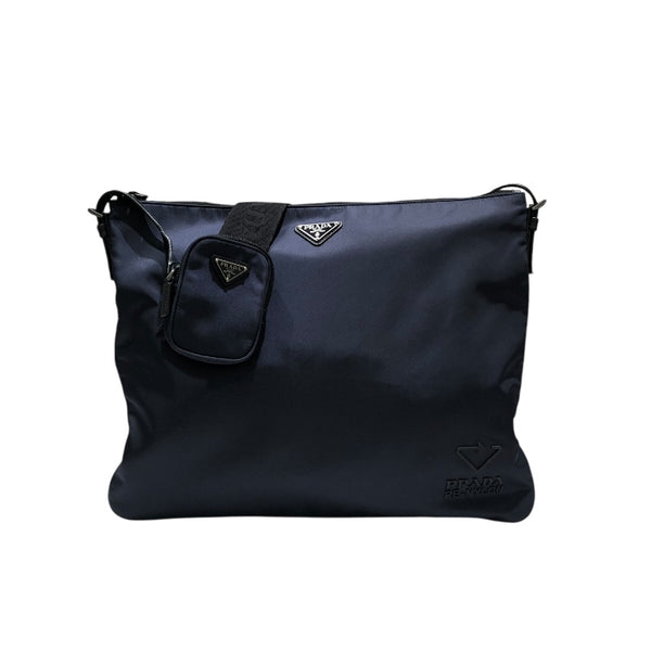 PRADA ネイビー ナイロンショルダーバッグ プラダ PRADA Re-Nylon ショルダーバッグ ネイビー ナイロン ユニ