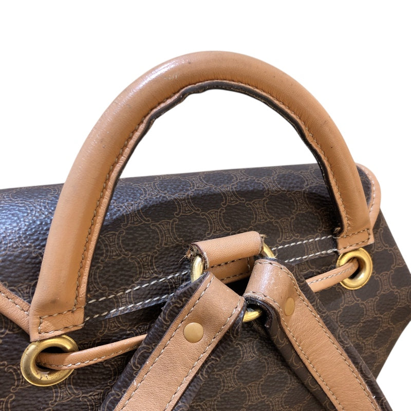 CELINE マカダム ツイン PVC リュック・デイパック ブラウン セリーヌ CELINE マカダムバックパック ブラウン PVC レディース