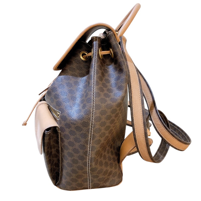 セリーヌ CELINE リュック・デイパック マカダム ダブルバックパック 2WAY ブラウン セリーヌ CELINE マカダムバックパック ブラウン PVC レディース