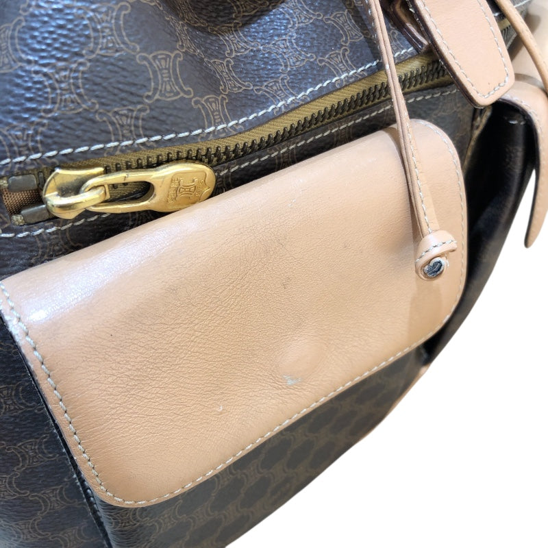 セリーヌ CELINE リュック・デイパック マカダム ダブルバックパック 2WAY ブラウン 中古・古着通販】CELINE (セリーヌ) マカダムリュック ブラウン