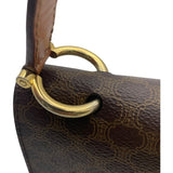 セリーヌ CELINE マカダム柄 トップハンドルバッグ ブラウン PVC レディース ハンドバッグ