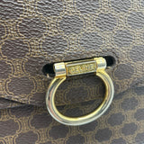 セリーヌ CELINE マカダム柄 トップハンドルバッグ ブラウン PVC レディース ハンドバッグ