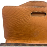 セリーヌ CELINE マカダム柄 トップハンドルバッグ ブラウン PVC レディース ハンドバッグ