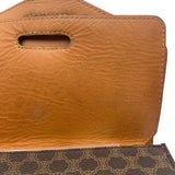 セリーヌ CELINE マカダム柄 トップハンドルバッグ ブラウン PVC レディース ハンドバッグ