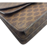 セリーヌ CELINE マカダム柄 トップハンドルバッグ ブラウン PVC レディース ハンドバッグ