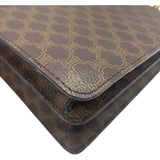 セリーヌ CELINE マカダム柄 トップハンドルバッグ ブラウン PVC レディース ハンドバッグ