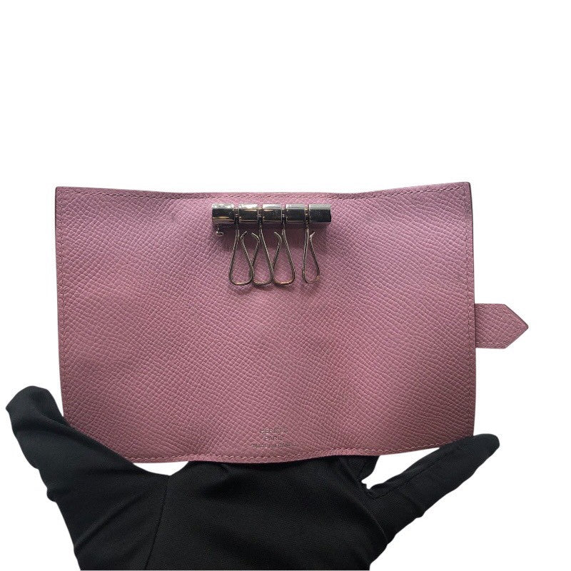 エルメス HERMES ベアン4連キーケース U刻 モーヴシルベストル×SV金具 エプソン レディース キーケース