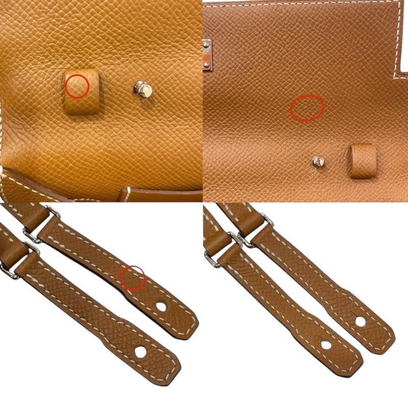 エルメス HERMES ケリートゥーゴー K刻印 ゴールド SV金具 エプソン レディース ショルダーバッグ