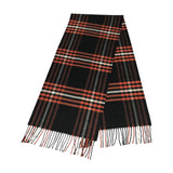 エルメス HERMES カシミヤ マフラー ブラック×レッド カシミヤ メンズ マフラー