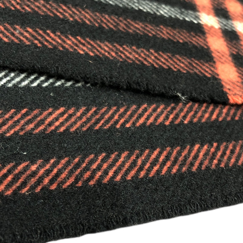 エルメス HERMES カシミヤ マフラー ブラック×レッド カシミヤ メンズ マフラー