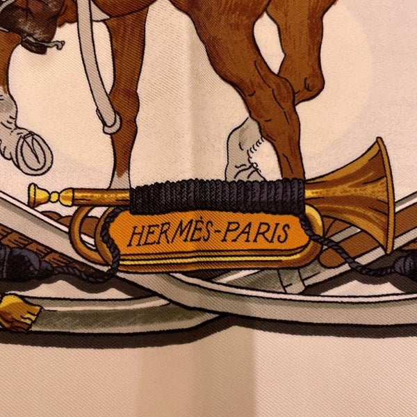 エルメス HERMES カレ90 　Marine et Cavalerie マルチカラー レディース スカーフ