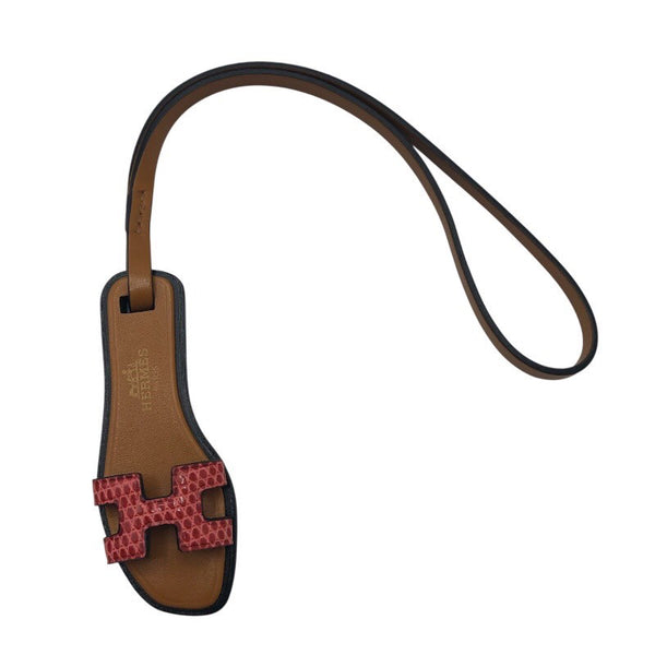 エルメス HERMES オランナノチャーム ブーケンビリア リザード・バトラー レディース ストラップ