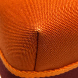 エルメス HERMES プリッドアブラック オレンジ トワル レディース ポーチ