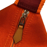 エルメス HERMES プリッドアブラック オレンジ トワル レディース ポーチ