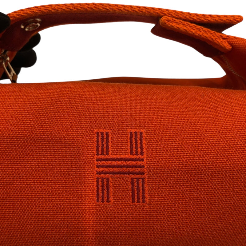 エルメス HERMES プリッドアブラック オレンジ トワル レディース ポーチ