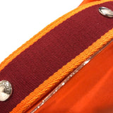エルメス HERMES プリッドアブラック オレンジ トワル レディース ポーチ