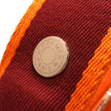エルメス HERMES プリッドアブラック オレンジ トワル レディース ポーチ