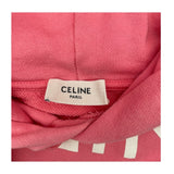 セリーヌ CELINE ロゴプリントルーズフーディーパーカー 2Y321670Q ピンク コットン メンズ パーカー
