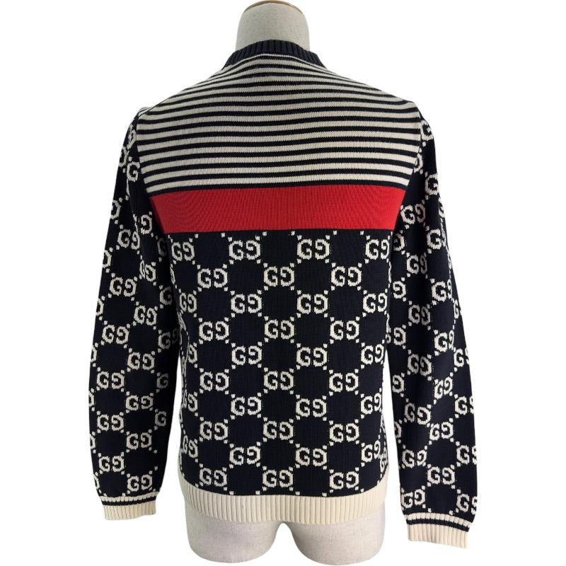 グッチ GUCCI GGジャガードボーダーニットセーター 496458 ブラック