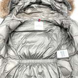 モンクレール MONCLER BOEDIC ファー付ダウンコート F20931C20202 グレー ナイロン レディース ダウンジャケット