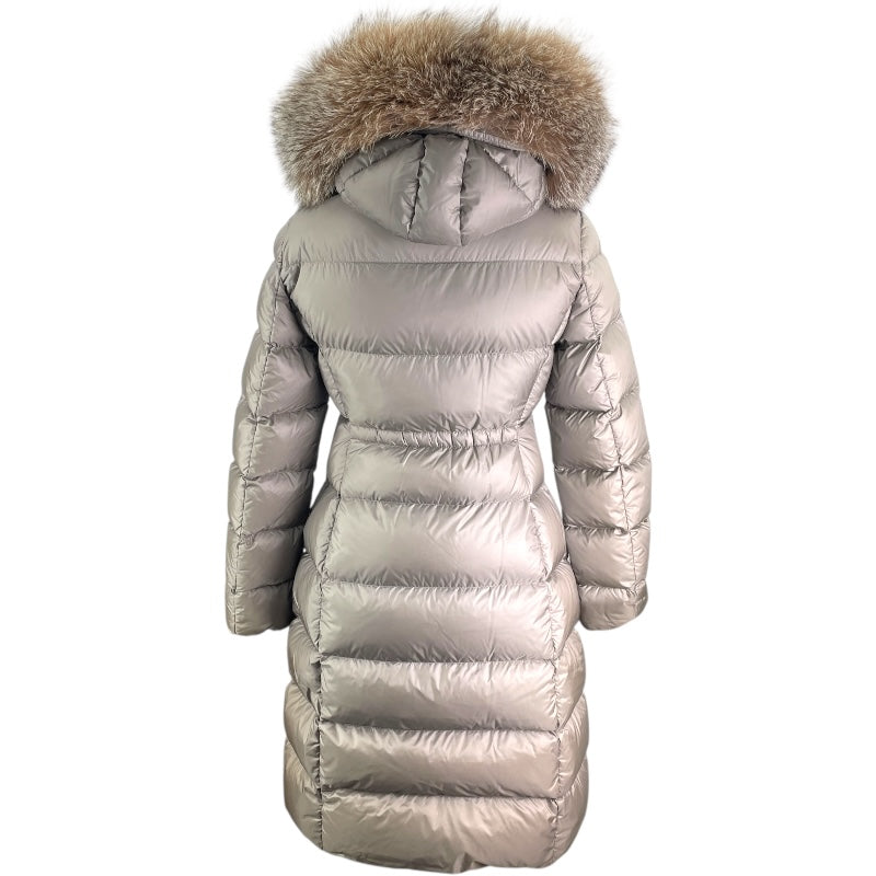 モンクレール MONCLER BOEDIC ファー付ダウンコート F20931C20202 グレー ナイロン レディース ダウンジャケット