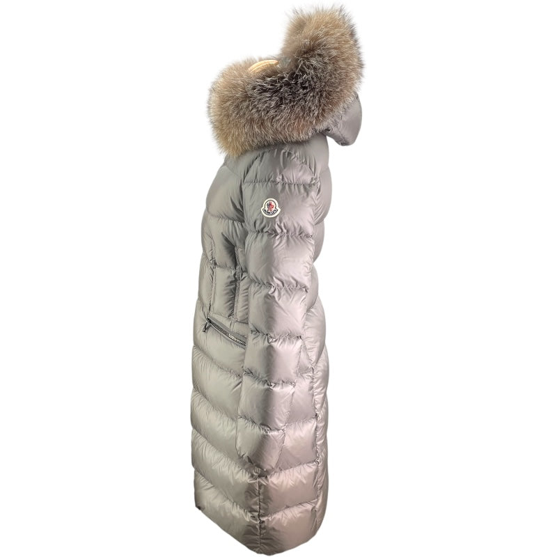 モンクレール MONCLER BOEDIC ファー付ダウンコート F20931C20202 グレー ナイロン レディース ダウンジャケット
