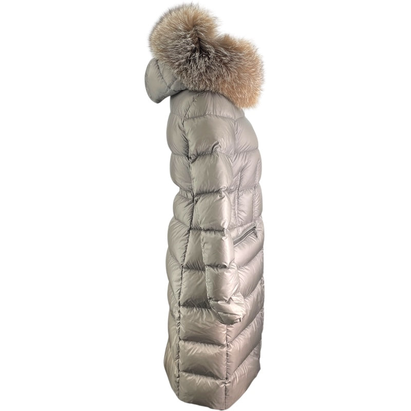 モンクレール MONCLER BOEDIC ファー付ダウンコート F20931C20202 グレー ナイロン レディース ダウンジャケット