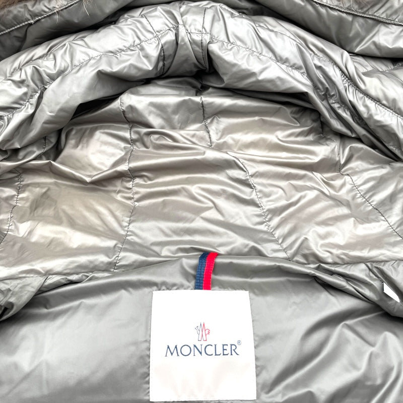 モンクレール MONCLER BOEDIC ファー付ダウンコート F20931C20202 グレー ナイロン レディース ダウンジャケット