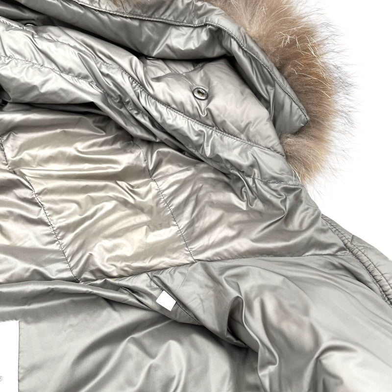 モンクレール MONCLER BOEDIC ファー付ダウンコート F20931C20202 グレー ナイロン レディース ダウンジャケット