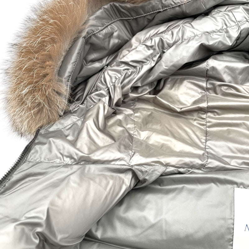 モンクレール MONCLER BOEDIC ファー付ダウンコート F20931C20202 グレー ナイロン レディース ダウンジャケット
