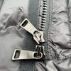 モンクレール MONCLER HERMIFUR ファー付ダウンコート D20934990015 グレー ナイロン レディース ダウンジャケット