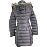 モンクレール MONCLER HERMIFUR ファー付ダウンコート D20934990015 グレー ナイロン レディース ダウンジャケット