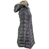 モンクレール MONCLER HERMIFUR ファー付ダウンコート D20934990015 グレー ナイロン レディース ダウンジャケット