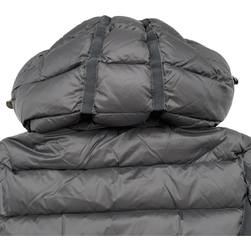 モンクレール MONCLER HERMIFUR ファー付ダウンコート D20934990015 グレー ナイロン レディース ダウンジャケット