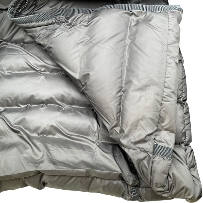 モンクレール MONCLER HERMIFUR ファー付ダウンコート D20934990015 グレー ナイロン レディース ダウンジャケット