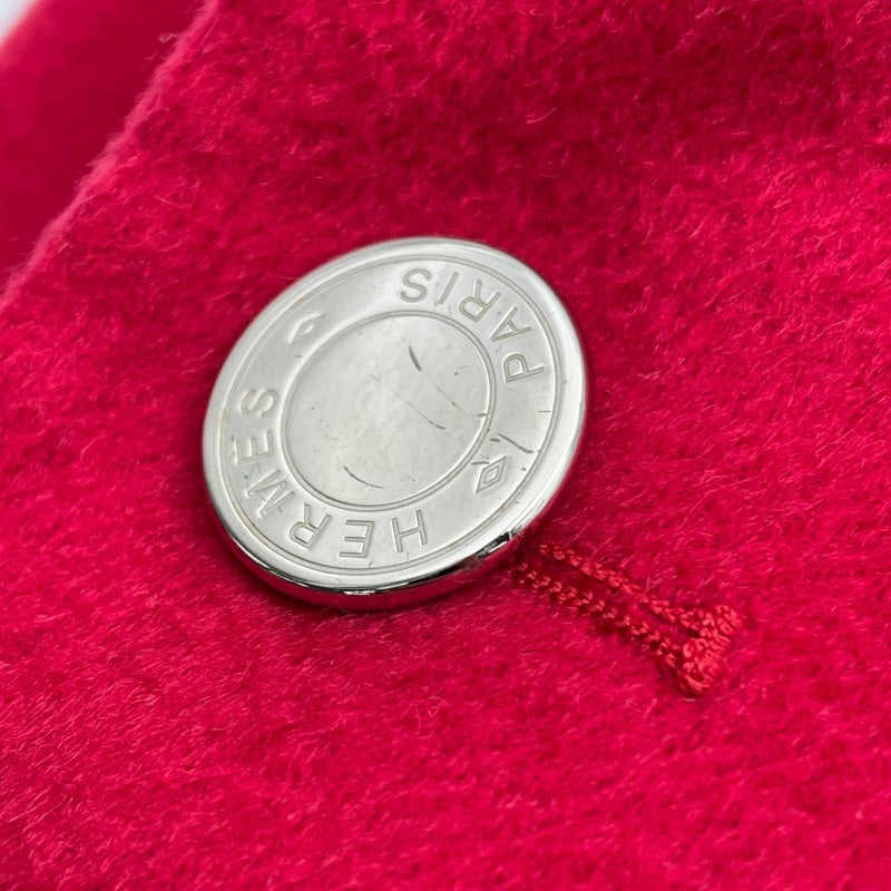 エルメス　カシミヤ混　赤色スヌード エルメスカシミヤ混赤色スヌード