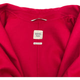 エルメス HERMES レザーベルト付カシミヤケープ レッド カシミヤ レディース その他アウター